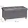 Relaxdays Sitzbank Samt Anthrazit 76 x 34 x 38 cm