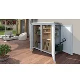 Weka Gartenschrank Geräteschrank Garten [Q] Teras grau