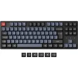 Keychron K8 Pro (schwarz/blau, DE-Layout, Gateron G Pro Brown, Hot-Swap, Aluminiumrahmen, RGB, PBT)