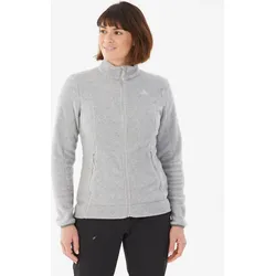 Fleecejacke Damen Wandern - MH100 grau hellgrau L