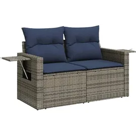 vidaXL Gartensofa-Set 11-tlg. grau Polyrattan