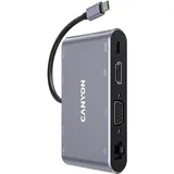 Canyon Hub DS-14 8in1 USB-C gray - Grau