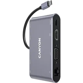 Canyon Hub DS-14 8in1 USB-C gray - Grau