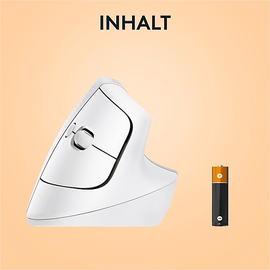Logitech Lift for Mac Vertical Ergonomic Mouse, Off-White, Logi Bolt, USB/Bluetooth (910-006477)