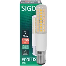 Sigor LED Stablampen-Retrofit ECOLUX, B15d, 8W 2700K 1055lm 320°, dimmbar, klar