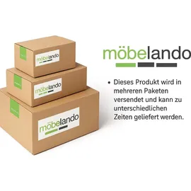 freiraum Kleiderschrank "Click" aus Spanplatte in Eiche-Sägerau-Nachbildung mit 3 Schubladen und 3 Türen. Abmessungen (B/H/T) 135x198x58 cm - Weiß