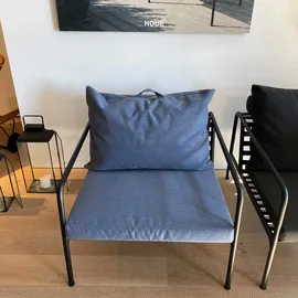 Houe Avon Gartensessel 81 x 98,5 x 58,5 cm Silber/Weiß
