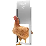 Hühnerklappe Tür-Set - Hühner-Schiebetür für automatische Hühnerklappe, Alu 220 x 330mm