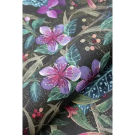 Rasch Textil Vliestapete Curiosity 10,05 m x 0,53 m 0 g Türkis/Lila/Schwarz 538236