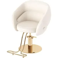 GJVBGA Professioneller Friseurstuhl Mit 360° Drehung Und Hydraulischer Pumpe, Barberstuhl Höhenverstellbar Kapazität 150 Kg Frisörstuhl Für SPA Schönheit(Size:A,Color:Gold)