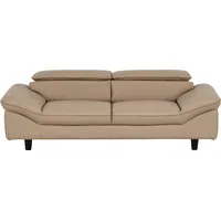 3-Sitzer HOME AFFAIRE "Pilot", braun (cappuccino), B:218cm T:108cm, Sofas, Big-Sofa mit Kopfteilverstellung