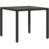 vidaXL Gartentisch 90 x 90 x 75 cm Schwarz