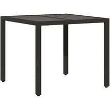 vidaXL Gartentisch 90 x 90 x 75 cm Schwarz