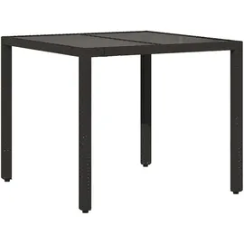 vidaXL Gartentisch 90 x 90 x 75 cm Schwarz
