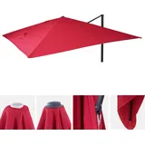 Mendler Ersatzbezug für Ampelschirm 3 x 3 m Polyester Bordeaux