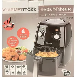 GOURMETmaxx Heißluft-Fritteuse XL schwarz