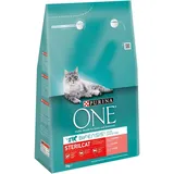 PURINA ONE Bifensis Katzenfutter, sterilisiert, für Erwachsene, mit Lachs, Beutel mit 2,8 kg