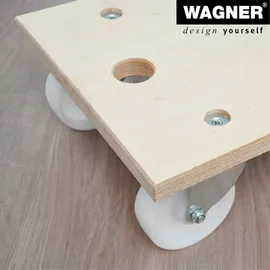 Wagner System GmbH WAGNER Transporthilfe Multiplex BIRKE 24 mm 59 x 30 x 14,5 cm, Rollen Ø 100 mm, Tragkraft 500 kg