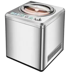 Unold 48872 Eismaschine Exklusiv für ca. 2 Liter Eiscreme Vollautomatischer, selbstkühlender Kompressor