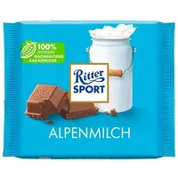 12 Tafeln a 100g Ritter Sport Alpenmilch Schokolade
