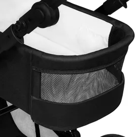 lionelo Kinderwagen 2-in-1 Mari Tour bis 22 kg, Räder: Off-Road Typ, 3D-Panoramalüftung, Steuertasten mit Memory-Funktion, Babytragefunktion - Schwarz