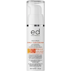 ED Cosmetics Sonnencreme SPF 30 – Feuchtigkeit, Antioxidantien & ANTI-AGING-Schutz fürs Gesicht Sonnenschutzcreme ml Frauen
