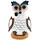 Dekohelden24 Holz-Räucherfigur Eule in weiß, L/B/H 7,5 x 6 x 12 cm