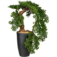 LEONIQUE Kunstbonsai »Carolyne«, Kunstpflanze, im Magnesiatopf grün