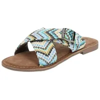 LAZAMANI Pantoletten Leder/Synthetik Pantolette blau 36 EU