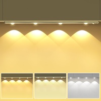 44CM Unterbauleuchte Schrankbeleuchtung LED mit Bewegungsmelder, 1300mAh Dimmbar Schranklicht 3000K/4000K/6000K Küchenbeleuchtung Schrankleuchte Led Leiste für Kleiderschrank Schrank Treppe Nachtlicht