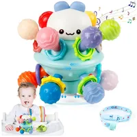 wixbfyn Greifball Baby-Spielzeug,sensorische Beißring-Spielzeuge, Silikon-Beißring, Motorik-Spielzeug, Montessori-Frühbildungs, Babyrassel, Babyspielzeug für Babys von 3-18 Monaten