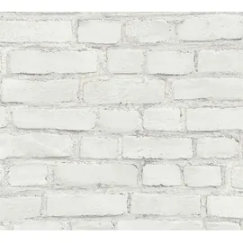 A.S. Création Tapete Stein-Optik Weiß 53 cm x 10,05 m AS-374142