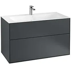 Villeroy und Boch Finion Waschtischunterschrank F02000HG 99,6x59,1x49,8cm, Midnight Blue Matt Lacquer