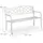 Relaxdays Gartenbank 127 x 86 x 57 cm Weiß