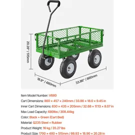 Vevor Bollerwagen 300 kg grün