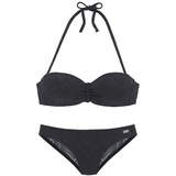 Buffalo Bügel-Bandeau-Bikini Damen schwarz Gr.38 Cup B,