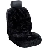 eSituro Autositzbezüge Lammfell Auto Sitzbezüge Lammfellbezug Sitzbezug Schwarz