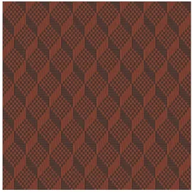 Profhome Gr322308-Di 3D Tapete Rauten Muster Braun Orange Terra-Braun 0,53 m x 10,05 m 5,33 m2
