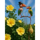 Pommerntraum ®| Regenmesser Pluviometer Rabe Gartenkunst Meisenknödelhalter