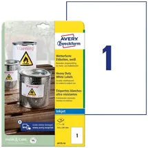 Avery Zweckform Adressetiketten J4775-10 Weiß 210 x 297 mm 10 Blatt