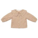 Little Dutch Bluse Braun kariert - 80 - Little Farm | Little Dutch