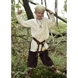 Battle-Merchant Mittelalter Kinder Tunika Arn - Unisex - Baumwolle - Mittelalterkleidung - Wikinger - Pirat- Ritter - Kostüm - Karneval - Fasching - LARP, Natur, Gr. 128 - 128