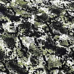 Blusenstoff "Schlange", grün-schwarz-color
