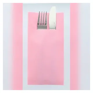Mank Besteckservietten Airlaid Rosa, 40 x 40 cm, 75 Stück | Bestecktaschen