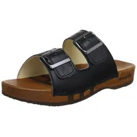 Woody Damen Lenny Clogs, Schwarz (Nappa Schwarz)