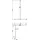 Hewi System 900 Edelstahl-Duschhandlauf 900.35.307XA92 1250 x 765 x 965 mm, matt, Halter anthrazitgrau, links