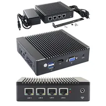 CarTFT.com MPC-4LAN-N3700 MiniPC (Intel Pentium N3700, 4X Intel I225-V 2.5GbE LAN) (LÜF