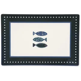 Excelsa Set mit 6 Teller Ocean Keramik, 30x3x20 cm