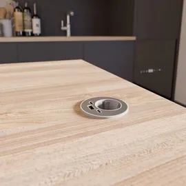 Kalb Material Für Möbel Einbausteckdose 1-fach 230V 16A Weiß