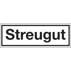 Hinweisschild, Streugut, Folie, 100 x 300 mm - 300x100 mm Folie selbstklebend